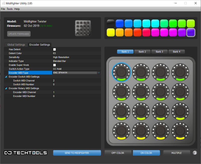 Midi Fighter Twister Setup